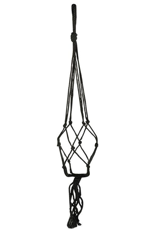 Pendentif pot de fleurs macram