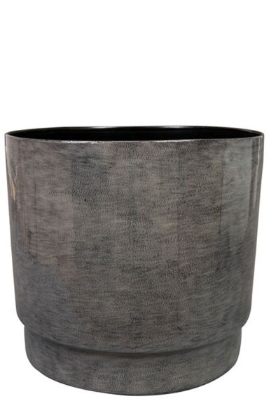 Pot de fleurs rens metal gris 4