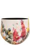 Lammie floral white bloempot